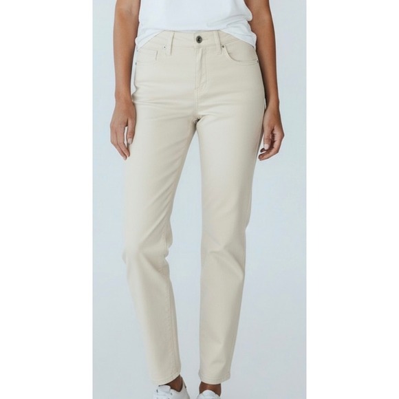 Guess Pants - Guess Los Angeles Womens Cream Slim Fit Stretch Pants Off White Size 29